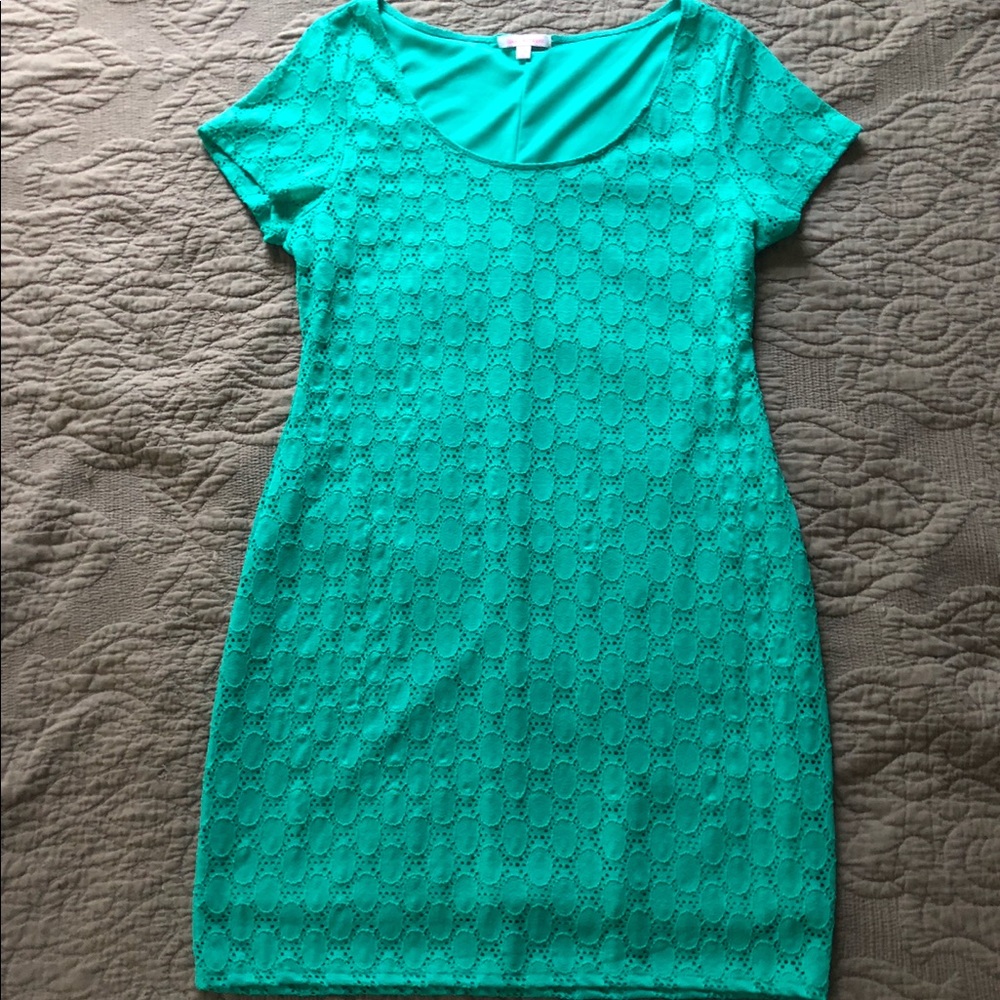 NWOT Green lace dress XL